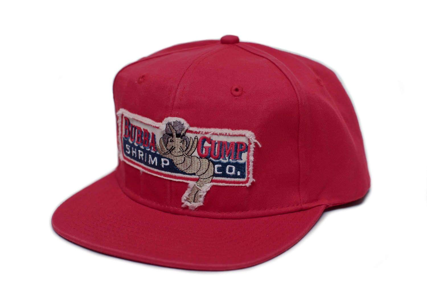 Bubba Gump shrp Co. ユニ-アダルト ワンサイズ 刺繍入り アンティーク調キャップ 赤 レッド One Size Free Size