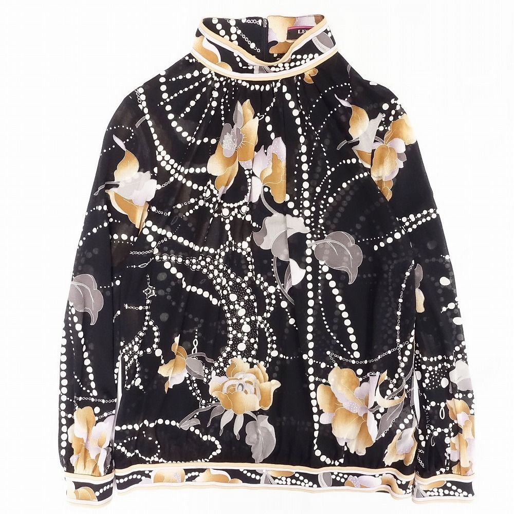 レオナール LEONARD FASHION 花柄 フラワープリント カンカン シアー