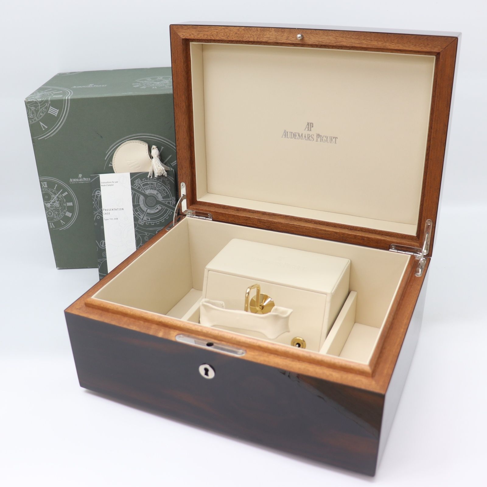 IT7JKTYNXEPC AUDEMARS PIGUET オーデマピゲ 鍵付き ワインディングマシーン 不動 グリーン 空箱 冊子付 時計 ボックス 保管