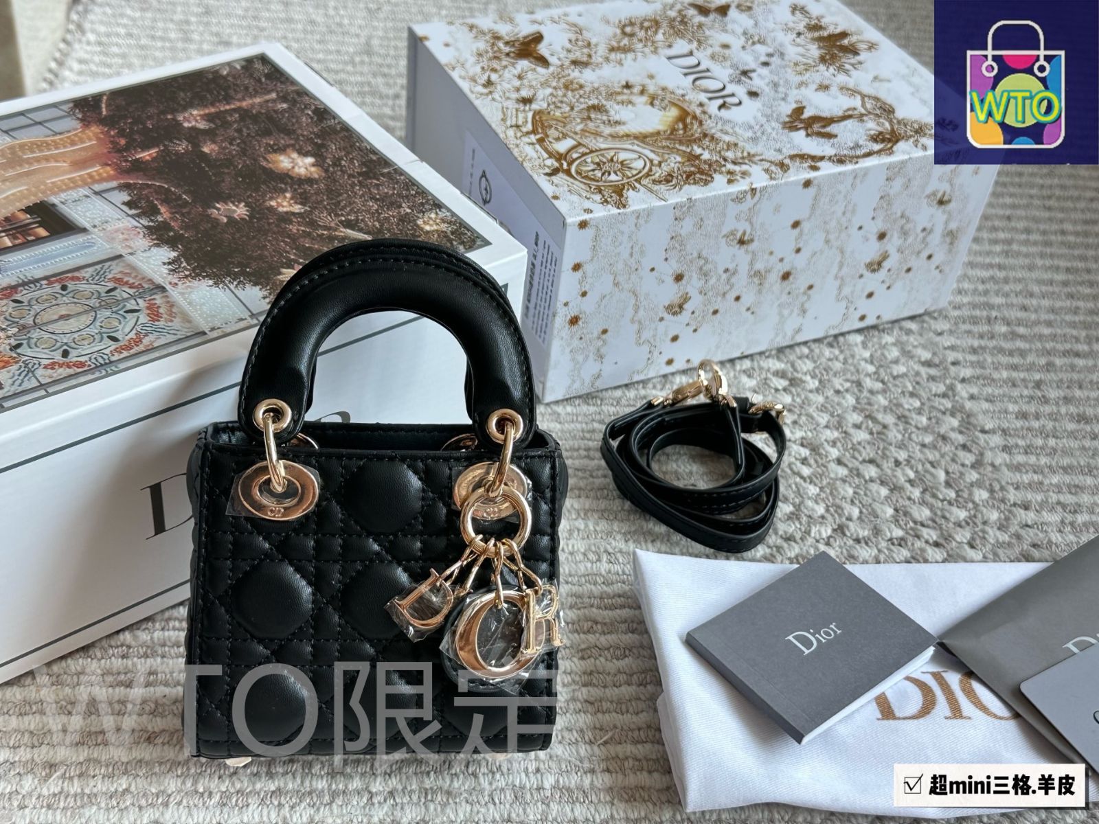 【出会えた一点物】DIOR レディディジョイスモール DIOR | Lady D-Joy バッグ スモール カナージュ ラムスキン