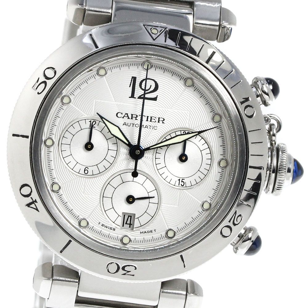 【70％OFF】 カルティエ CARTIER 自動 クロノグラフ パシャ38mm W31030H3 その他