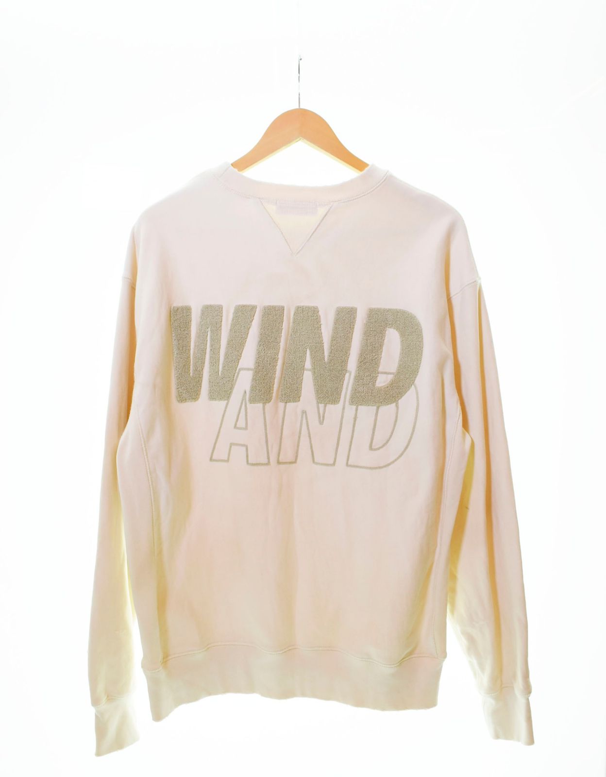 ウィンダンシー WIND AND SEA SEA Damaged Crew neck アイボリー WDS-0 