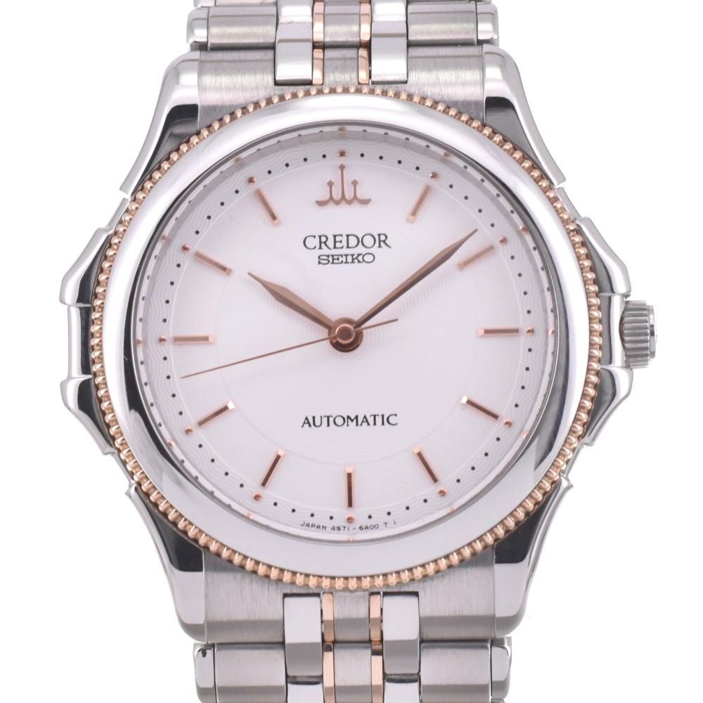 セイコー SEIKO 4S71-6A10 クレドール パシフィーク 300本 SS|K18PG 自動巻き メンズ K 142751