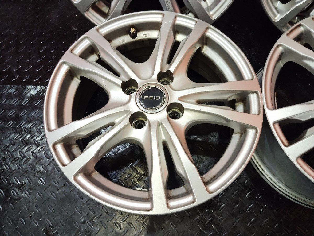 BS BRIDGESTONE FEID NS7 フェイド 社外ホイール 15インチ 4本 6J5HPCD100+45 プリウス等　(VHV948MY) クレジットカード QR決済可能 BS BRIDGESTONE FEID フェイド 社外ホイール 15インチ 4本 6J4HPCD100+