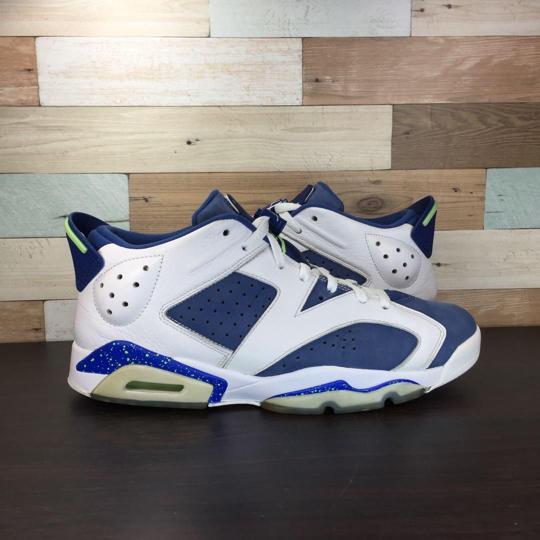 NIKE AIR JORDAN 6 RETRO LOW ナイキ エア ジョーダン 6 レトロ ロー ホワイト ブルー 28cm U08947  304401-106 - メルカリ