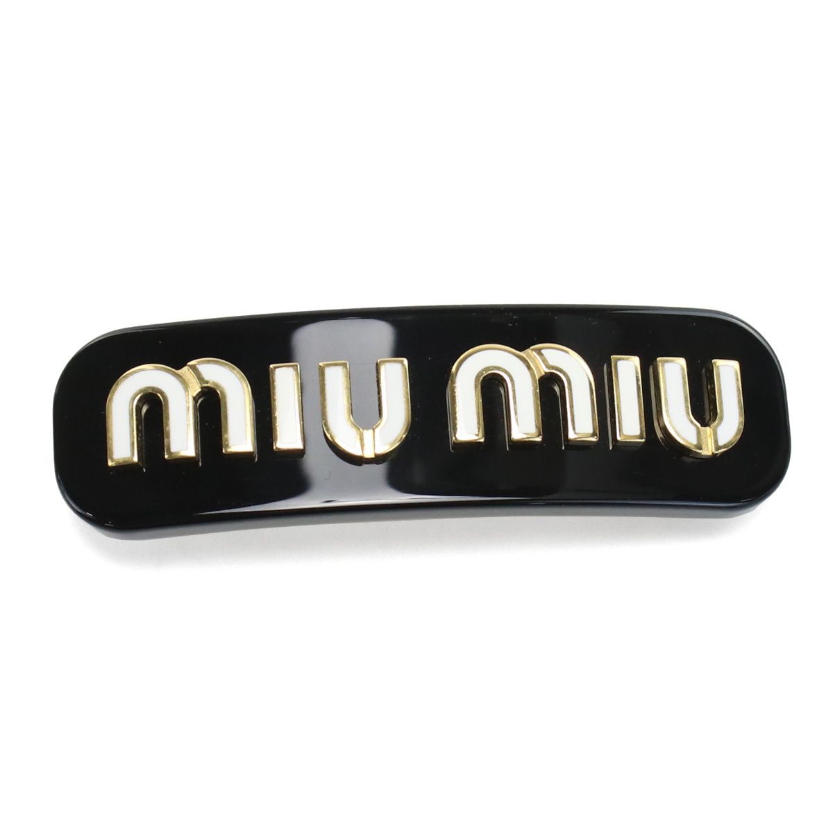 【最終大幅値下げ】MIUMIU ミュウミュウ ヘアクリップ バレッタ ブラック miu MIUMIU ミュウミュウ バレッタ 5JF082 2DNC レディース ヘア