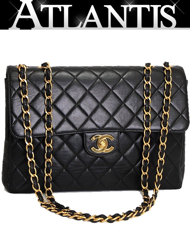 シャネル CHANEL マトラッセ30 チェーンショルダーバッグ ラム 黒 G金具 3番台 【65956】