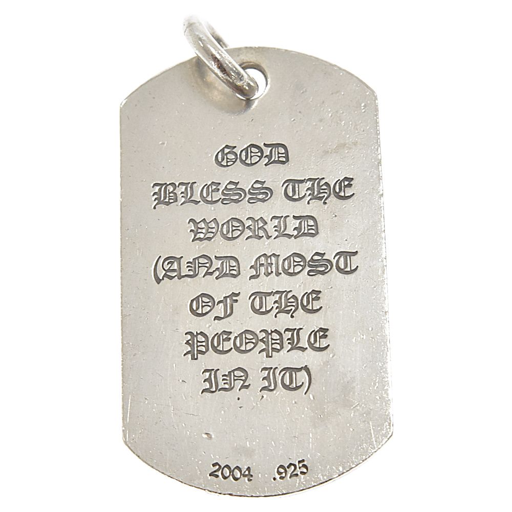 CHROME HEARTS (クロムハーツ) LARGE DOG TAG GOD BLESS THE WORLD