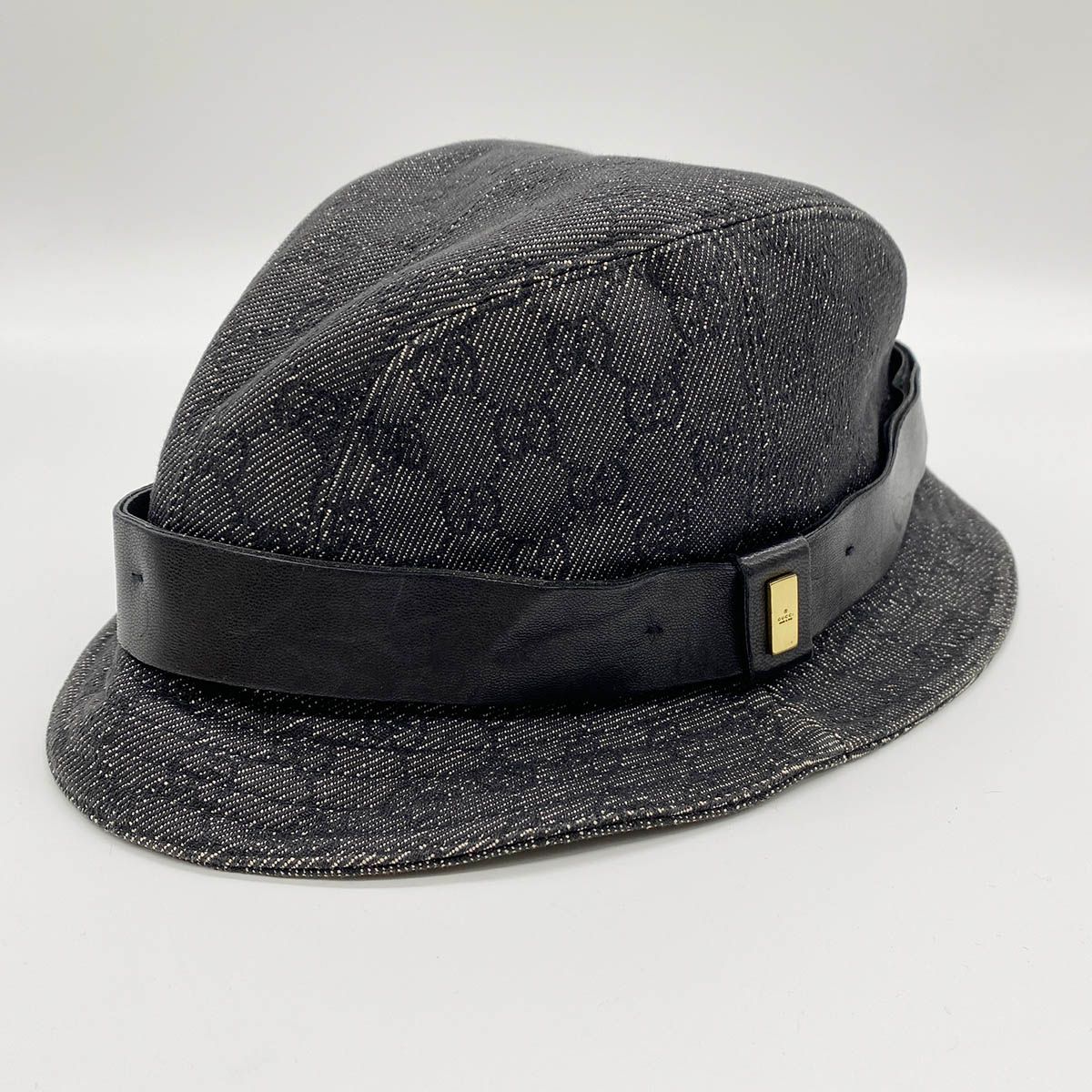 【希少】GUCCI ブラック バケットハット GG柄 帽子 XL 黒 新品未使用】GUCCI グッチ ブラック バケットハット バケハ GG