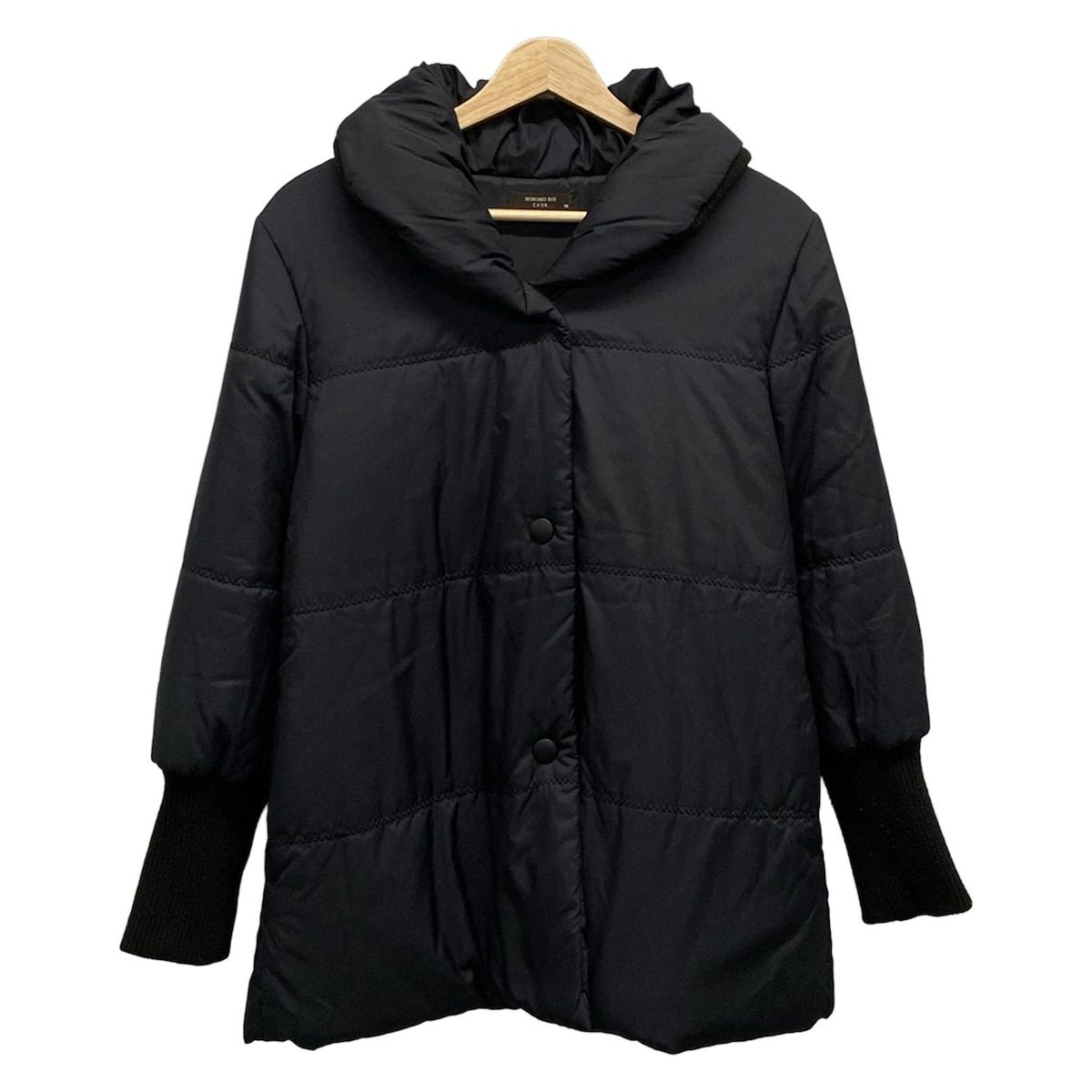 HIROKO BIS ヒロコビス コート サイズM レディース - 黒 長袖|中綿|冬
