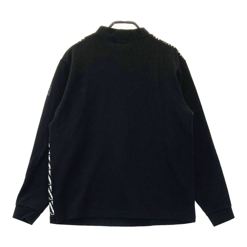 サイズ：46 ARCHIVIO アルチビオ 2023年モデル モックネック 長袖Tシャツ 総柄 ブラック系 [240101465565] ゴルフウェア メンズ ストスト ARCHIVIO アルチビオ 2023年モデル モックネック 長袖Tシャツ 総
