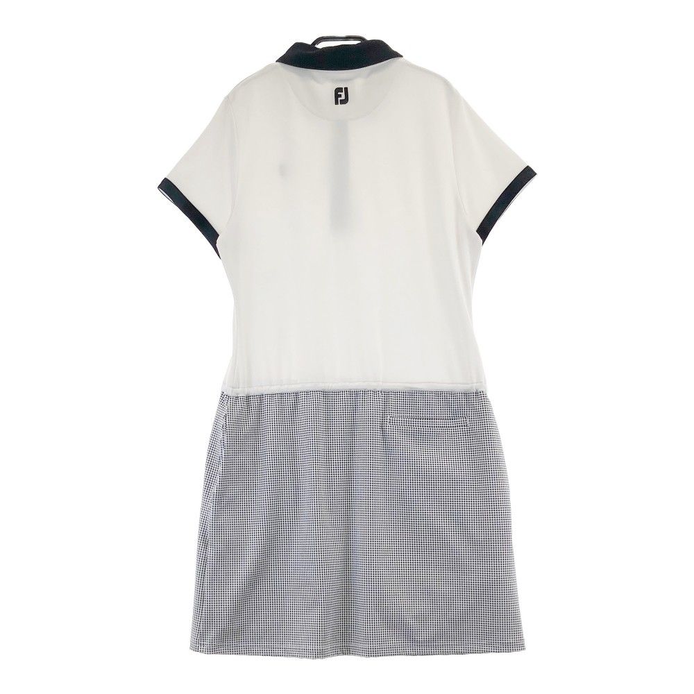 サイズ：L FOOT JOY フットジョイ 半袖ワンピース ドット柄 ホワイト系