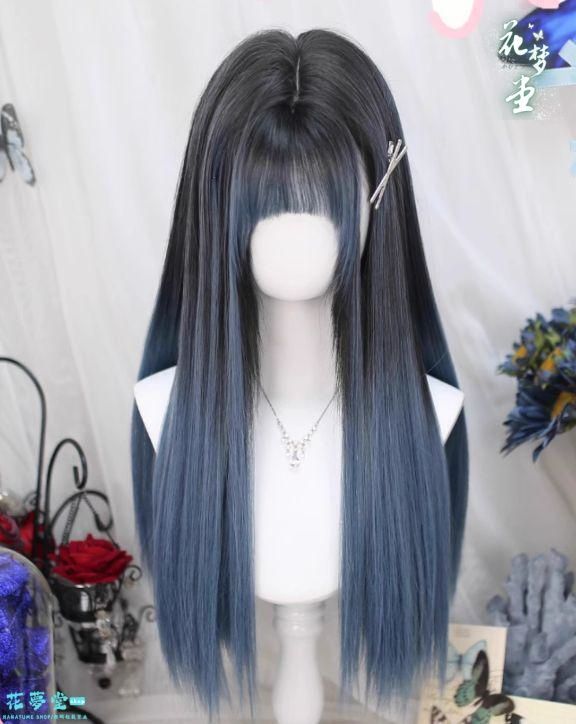 25年 コスプレ 原宿風 耐熱 ウィッグ かつら ロリータ 日常 ロングストレート 撮影会 舞台 イベント 花夢堂-202