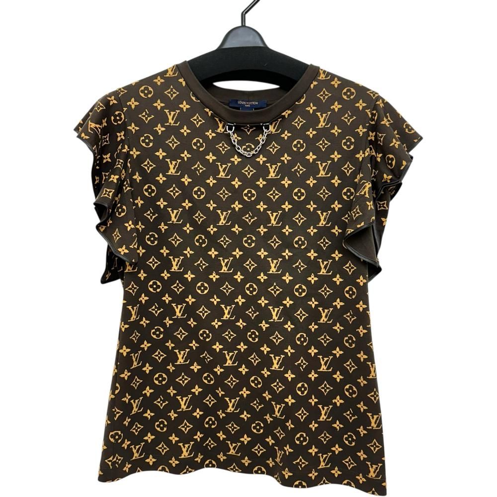 LOUIS VUITTON|ルイ ヴィトン 半袖Ｔシャツ コットン モノグラム柄|ブラウン レディース 真子質店 GD
