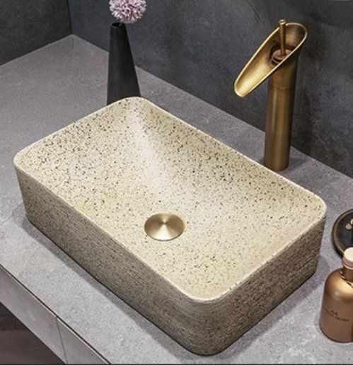 復古芸術台上盆洗面台盆日本式トイレ台盆ベランダ単盆陶器の水鉢長方形洗面台LFY04注目の
