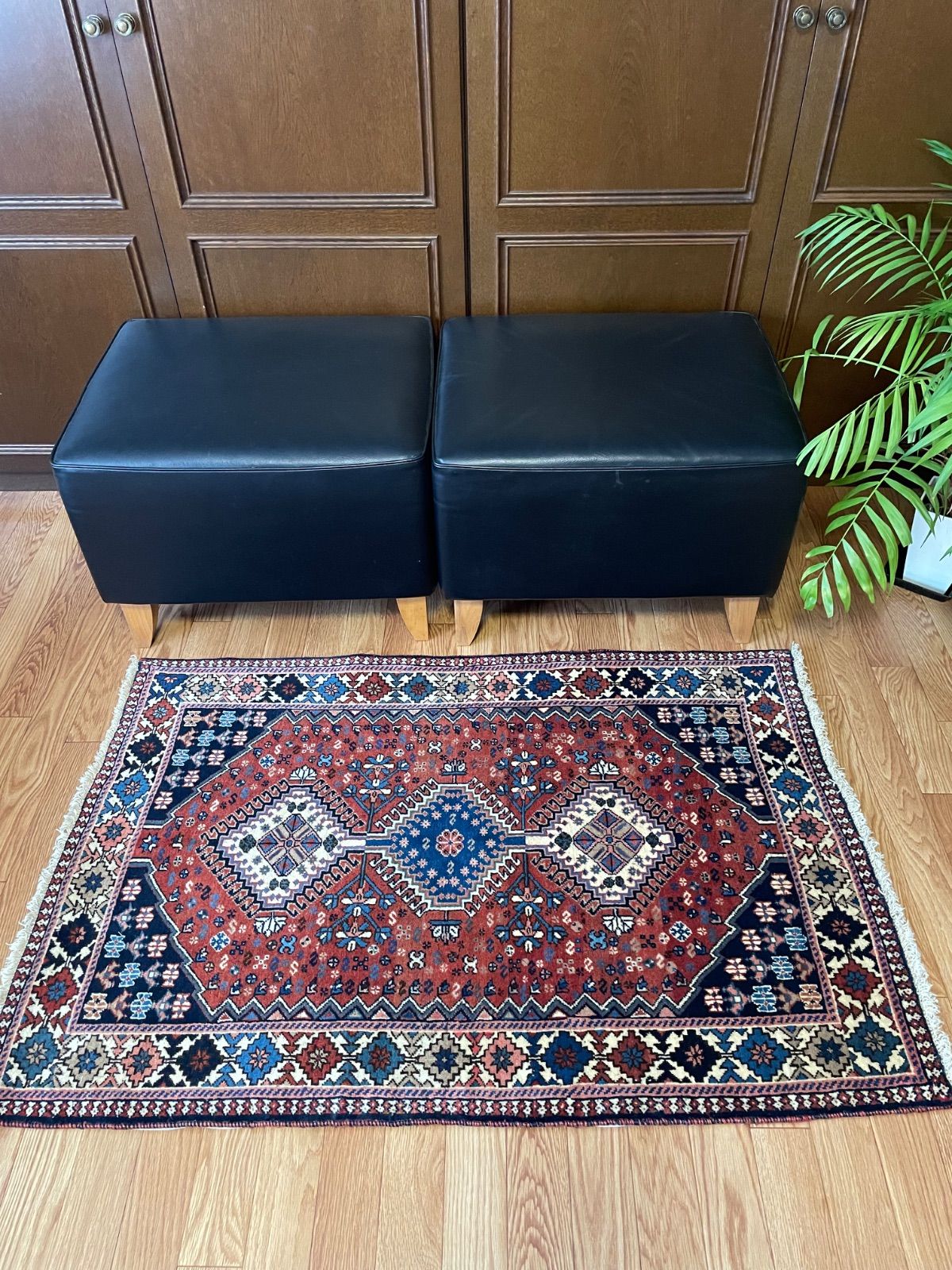 ペルシャ絨毯 ヤラメ絨毯 座布団 手織り イラン 座布団ヤラメ(10