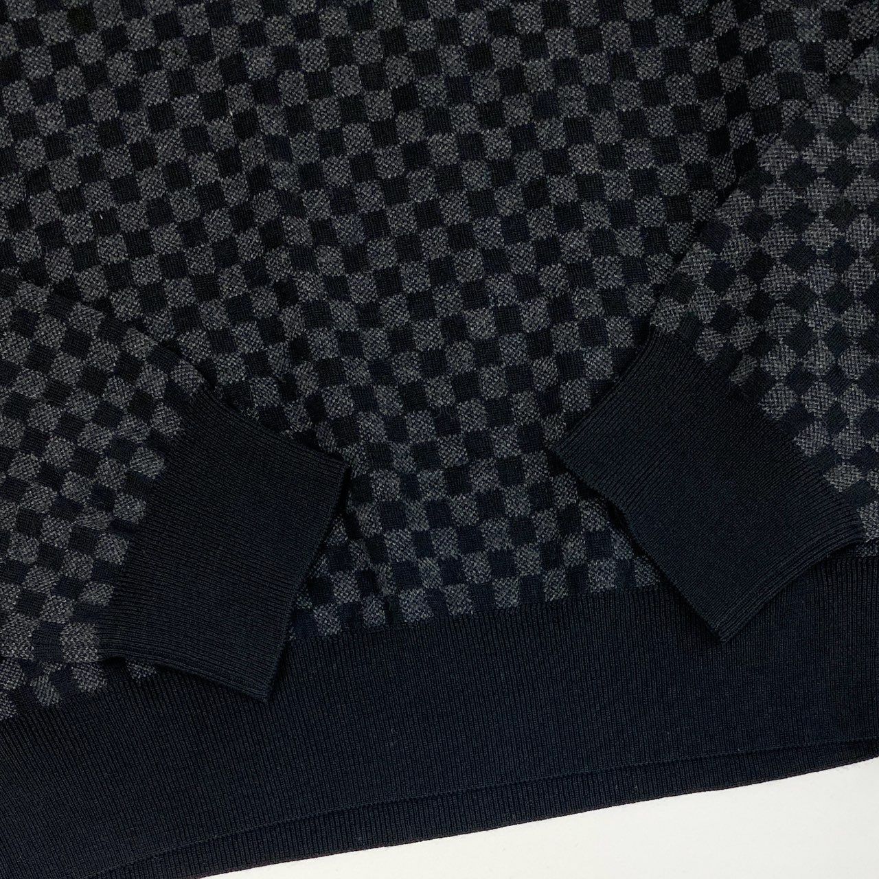 46j3 LOUIS VUITTON ルイヴィトン ダミエ Vネック プルオーバー ニット  