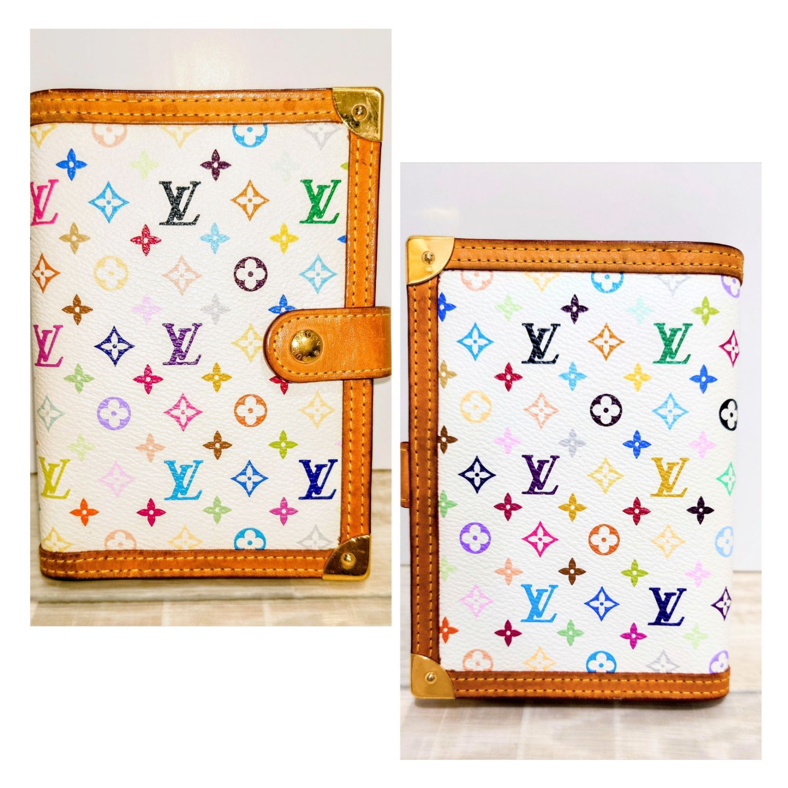 LOUIS VUITTON　ルイ ヴィトン　モノグラム　マルチカラー　アジェンダPM　ブロン　リフィル付属　型番R20896　シリアルCA0057　 良品　鑑定済　正規品　ブランド　手帳カバー　消費税・送料込み