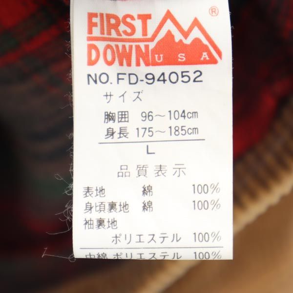 ファーストダウン コーデュロイジャケット M 茶 FIRSTDOWN メンズ