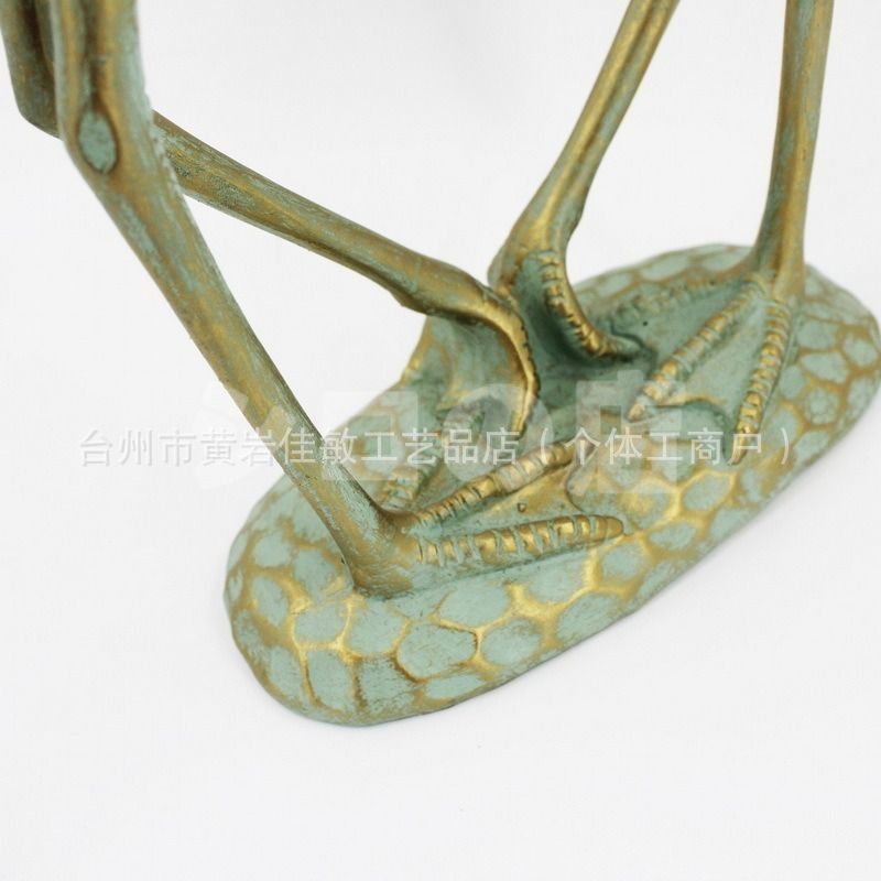 オブジェ 置物 2羽のフラミンゴ 鳥 ゴールド系 オシャレ インテリア リビング ダイニング 玄関 寝室 装飾 オーナメント 樹脂 プレゼント ギフト オシャレ 棚装飾