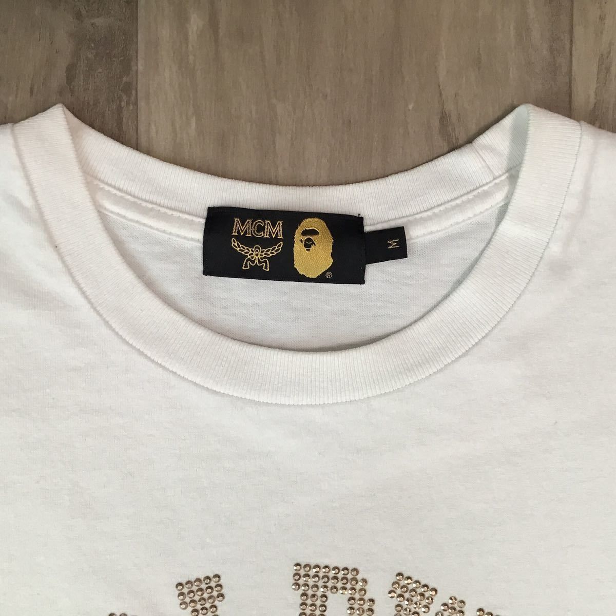 MCM X BAPE® RHINESTONE COLLEGE TEE