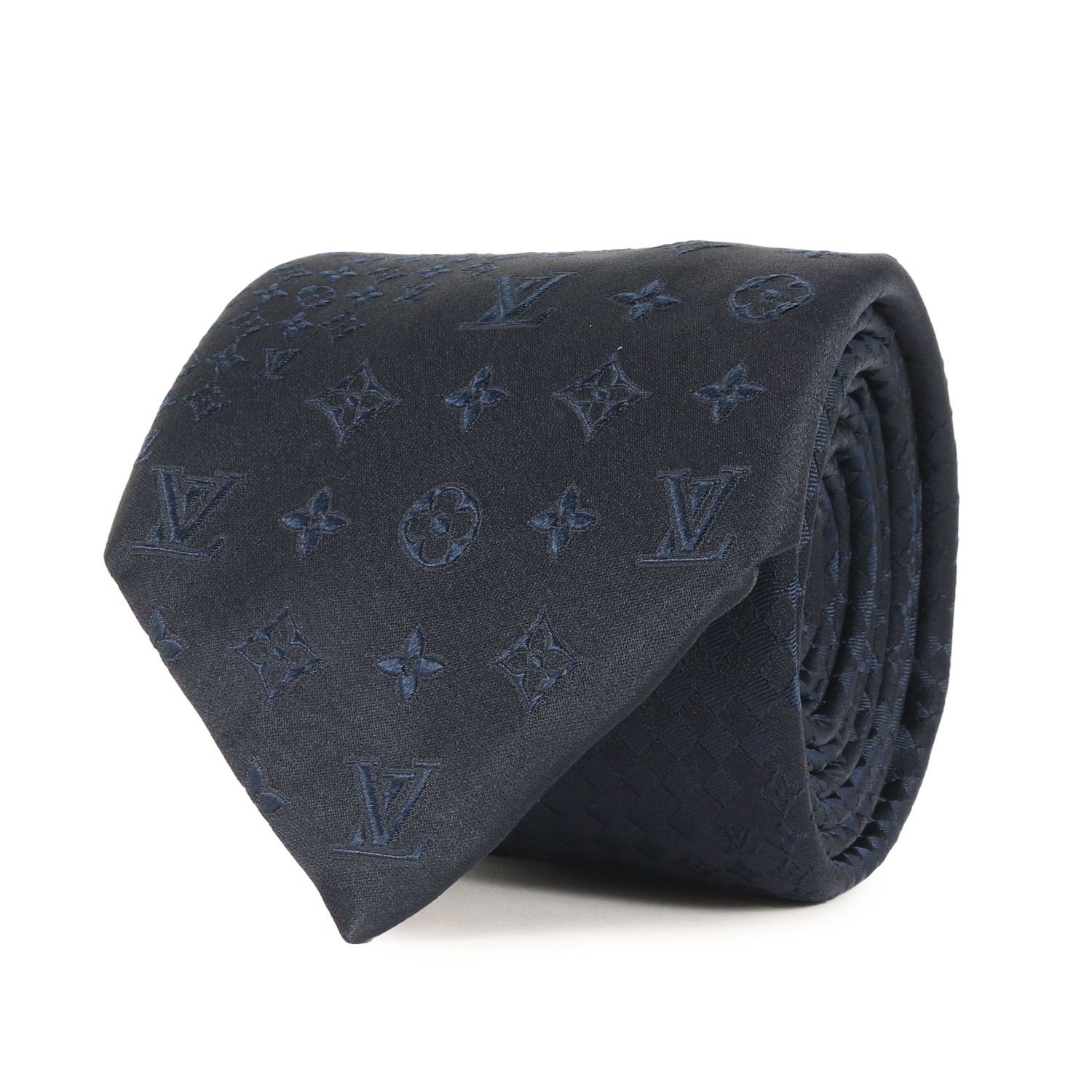 ルイヴィトン ダミエ ネイビー ネクタイ LOUIS VUITTON ルイヴィトン
