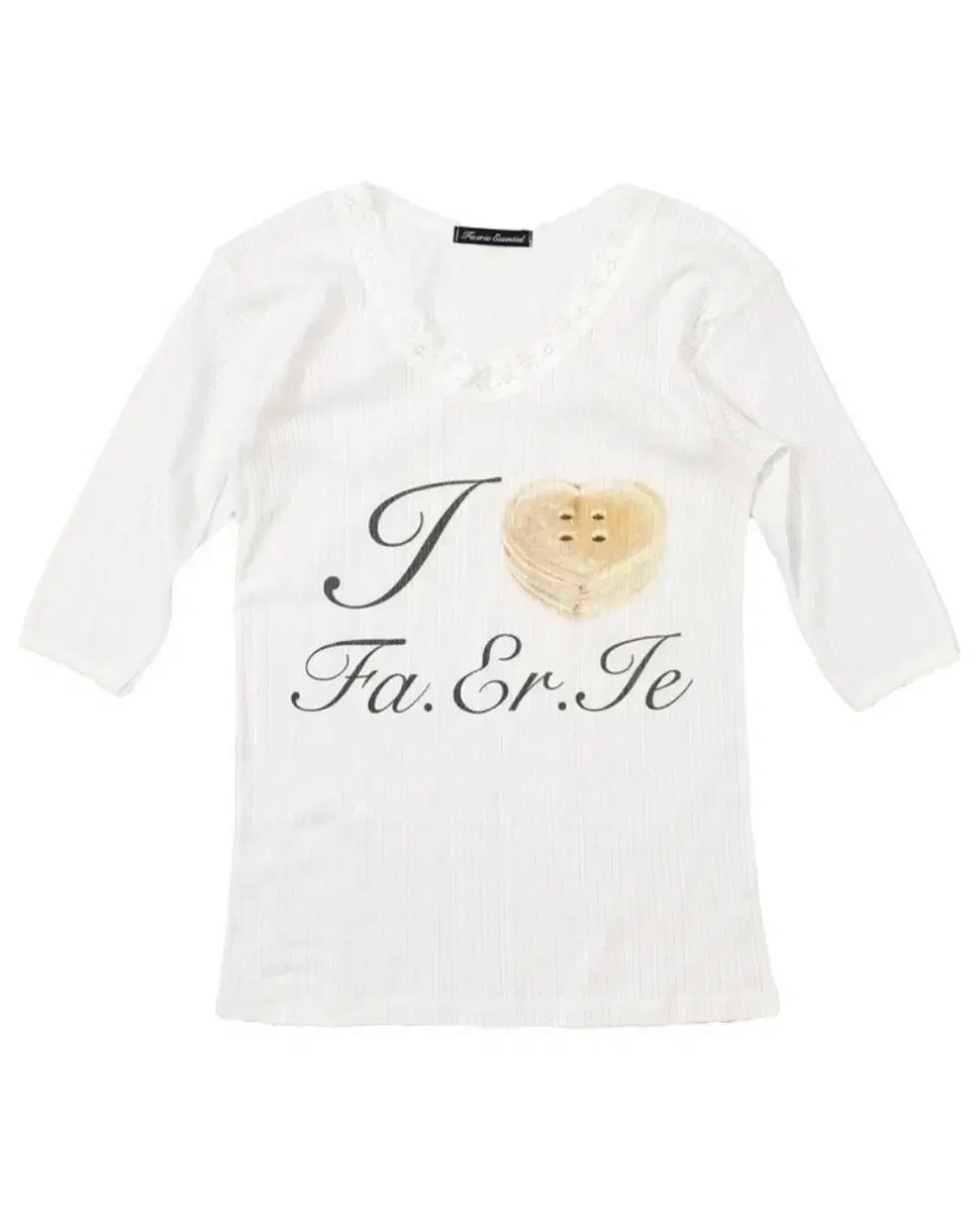 shop faerie fa er ie lace T ー shirt ( ivory ) - メルカリ