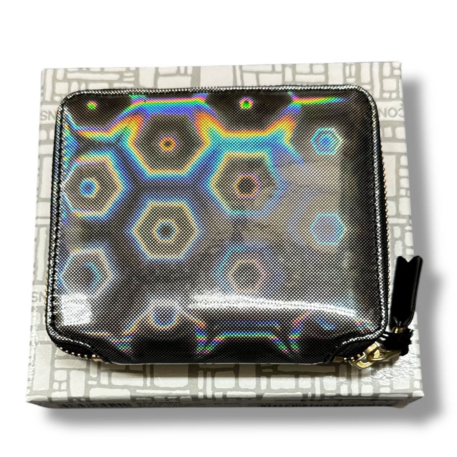 参考上代30250円 COMME des GARCONS BLACK RAINBOW WALLET ブラックレインボーウォレット 財布 二つ折り コムデギャルソン SA2100BR 8B-X021-051 83084A6