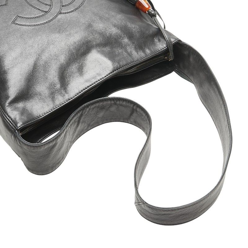 シャネル ココマーク フリンジ ワンショルダーバッグ ブラック  