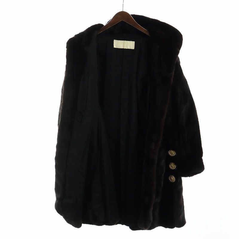 カルヴェン ファーズ carven furs 毛皮コート ミンクファー ロング 金  