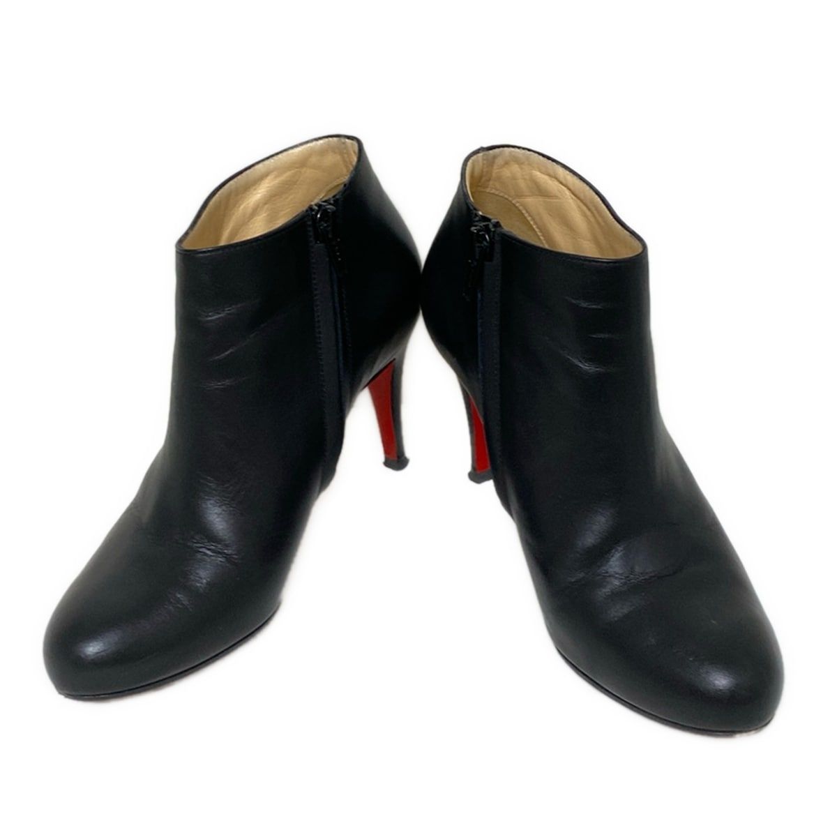 ✨ルブタン レッドソール ブーツ 36 黒 本革 CHRISTIAN LOUBOUTIN(クリスチャンルブタン) ブーティ 36