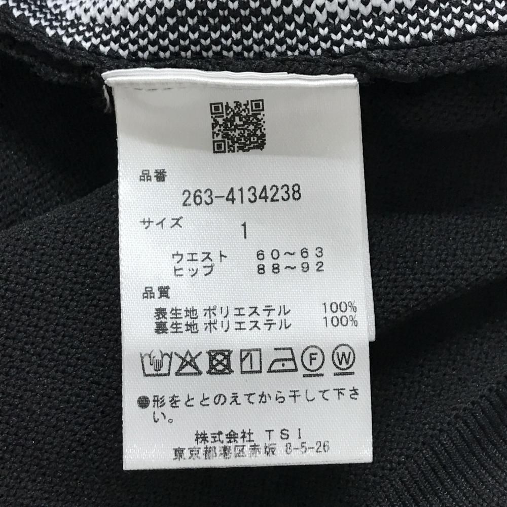 興奮した 超 ジャックバニー ニットスカート 黒×白 サイドロゴ 内側インナーパンツ レディース 1 M ゴルフウェア 2025年モデル Jack Bunny 人気アイテム揃い踏み！