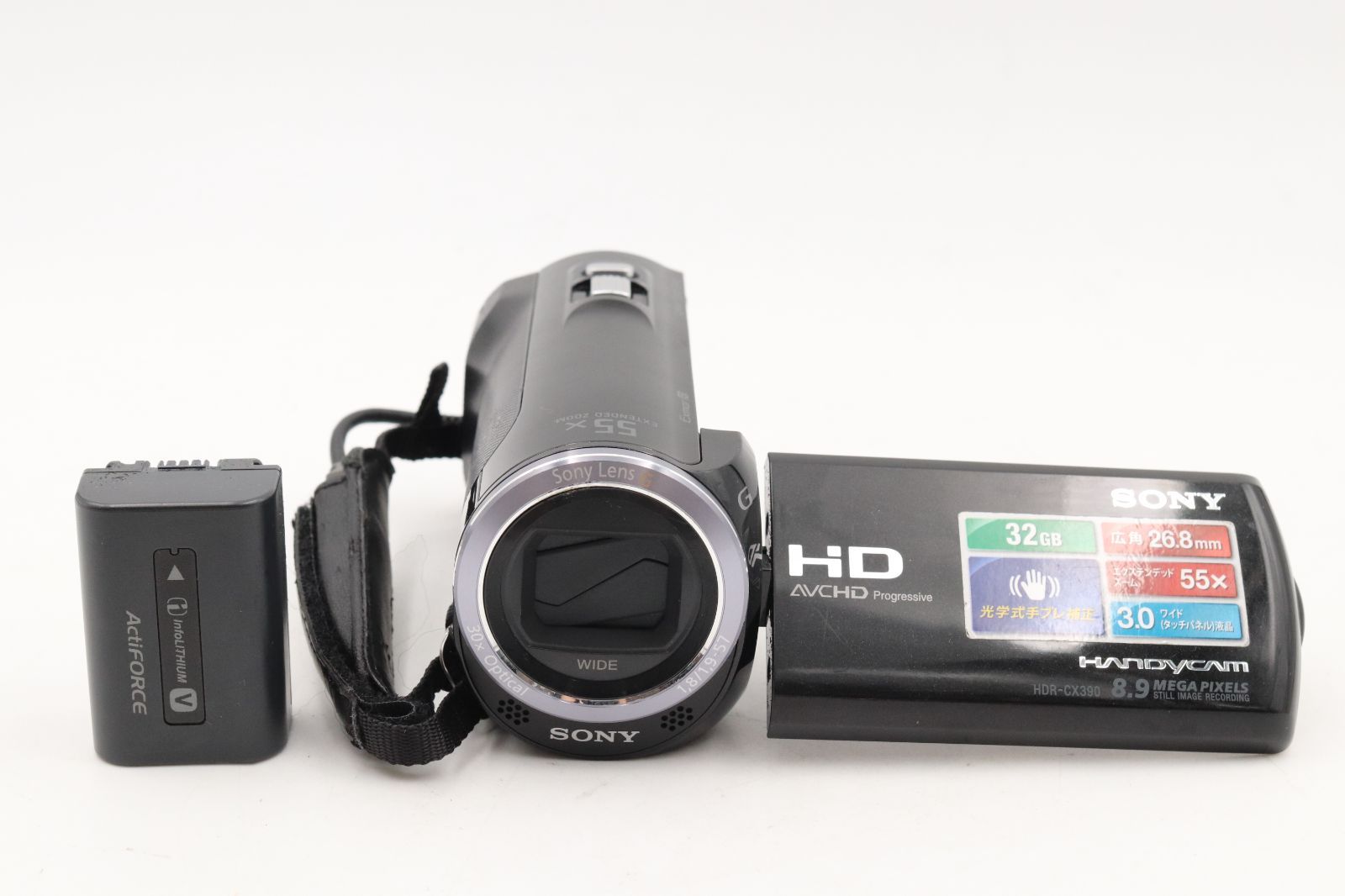 美品☆SONY ソニー HDR-CX390 ブラック 動作OK ##14601