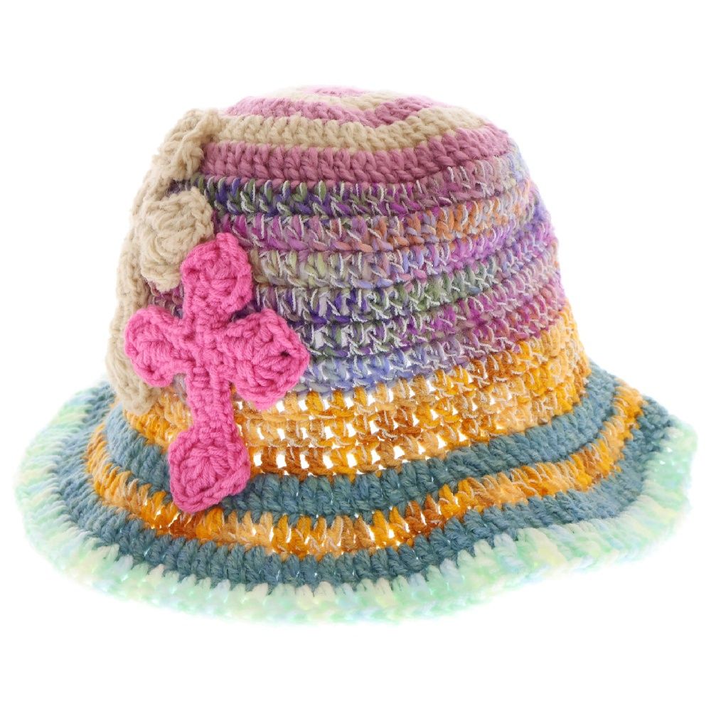 Y.A.R.N (ヤーン) ニットバケットハット マルチカラー PETZ着用 Y.A.R.N (ヤーン) ニットバケットハット マルチカラー PETZ着用