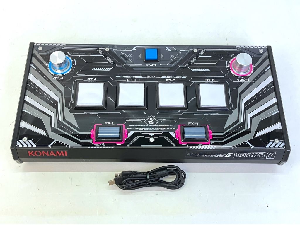 01w-1193 〇  SOUND VOLTEX CONSOLE -NEMSYS- Ultimate Model rev.2 サウンドボルテックスコンソール -NEMSYS- アルティメットモデル バージョン2 USBケーブル付き 動作確認済み   【中古品】