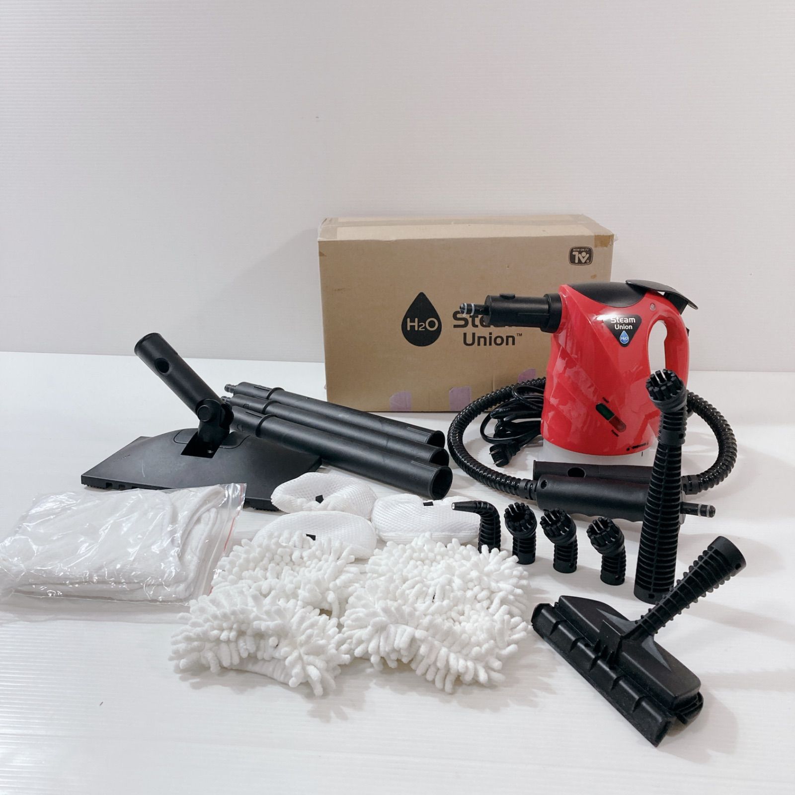 【スチームクリーナー】24個のアタッチメント付き 多目的スチームモップ 150℃ スチームクリーナー】24個のアタッチメント付き 多目的スチーム