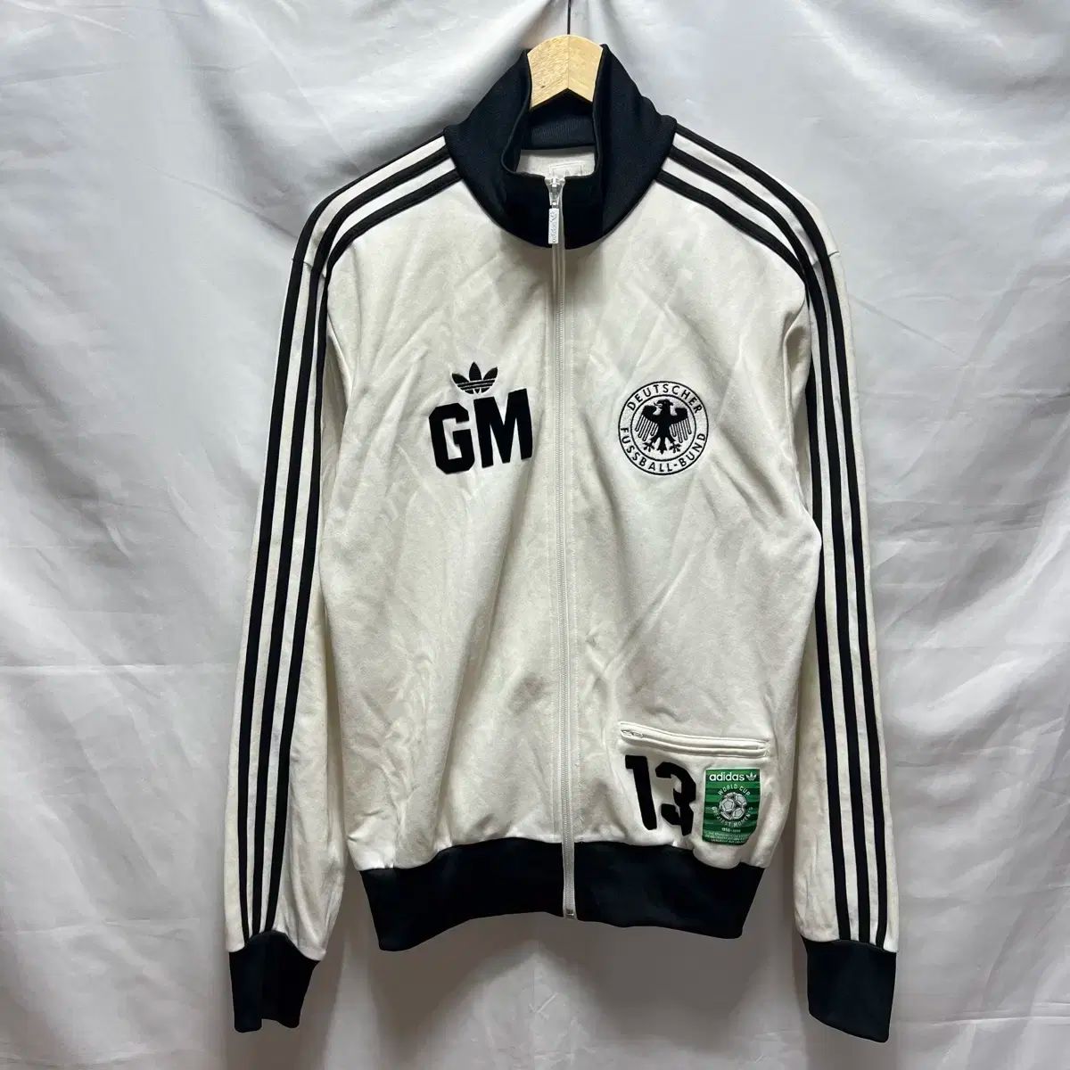 純正品| M adidas アディダス ドイツ ミュラー ファイヤーバード 白 トラックトップス ジャージ