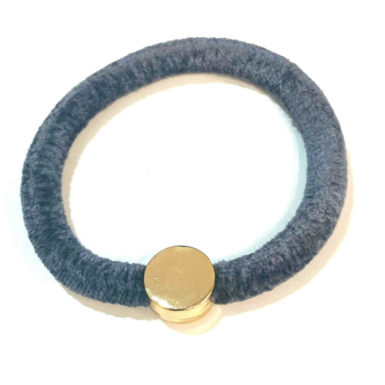 CHANEL シャネル COCOマーク ヘアゴム グレー X2087