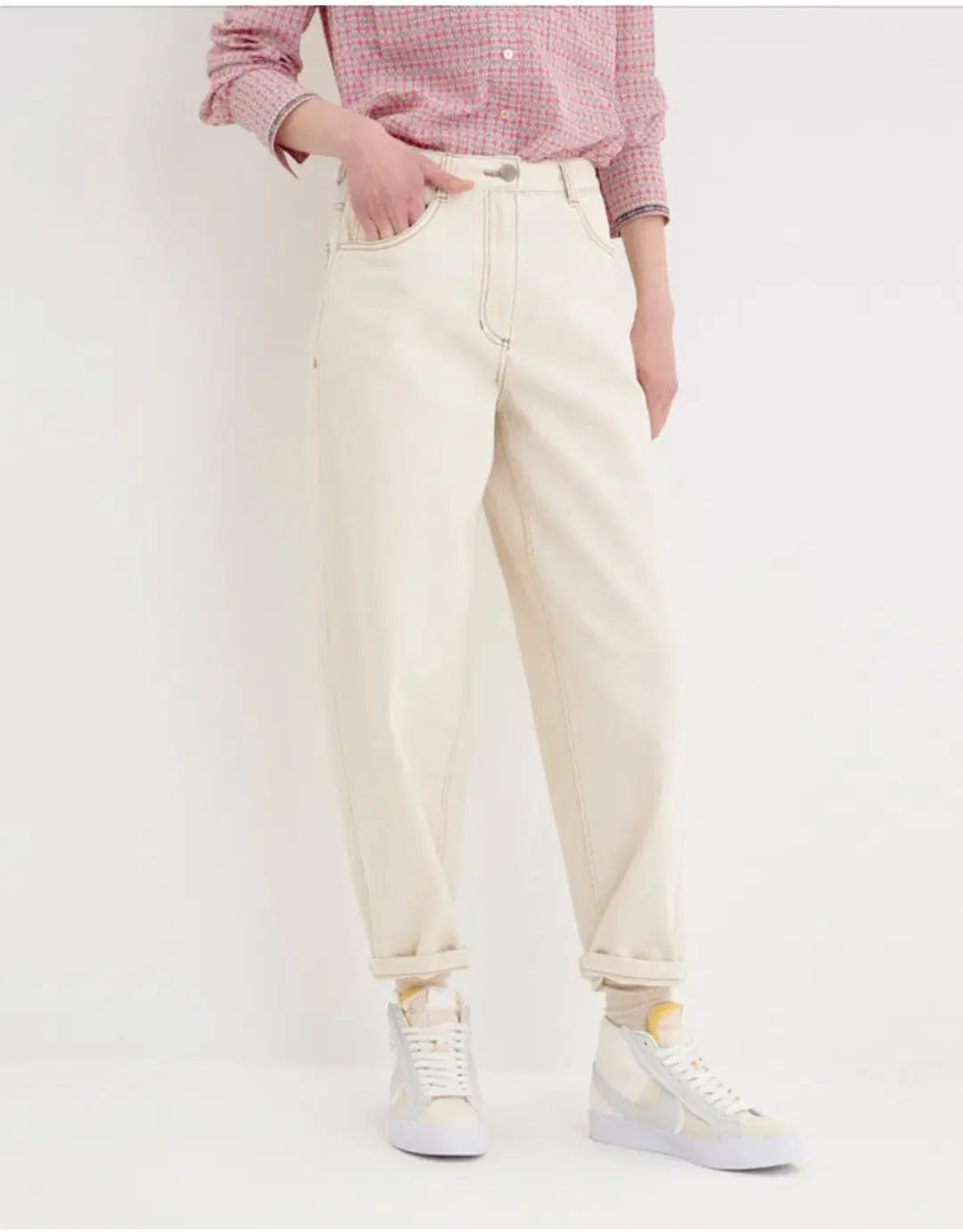 アッテヴァネッサ ブリューノ 2025 コットン テーパード パンツ 36 サイズ