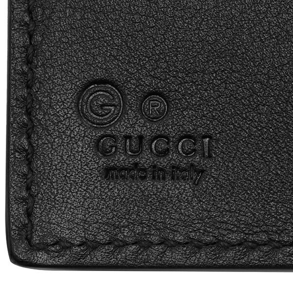 新品 グッチ GUCCI 2つ折り財布 マイクロ グッチシマ ブラック 黒