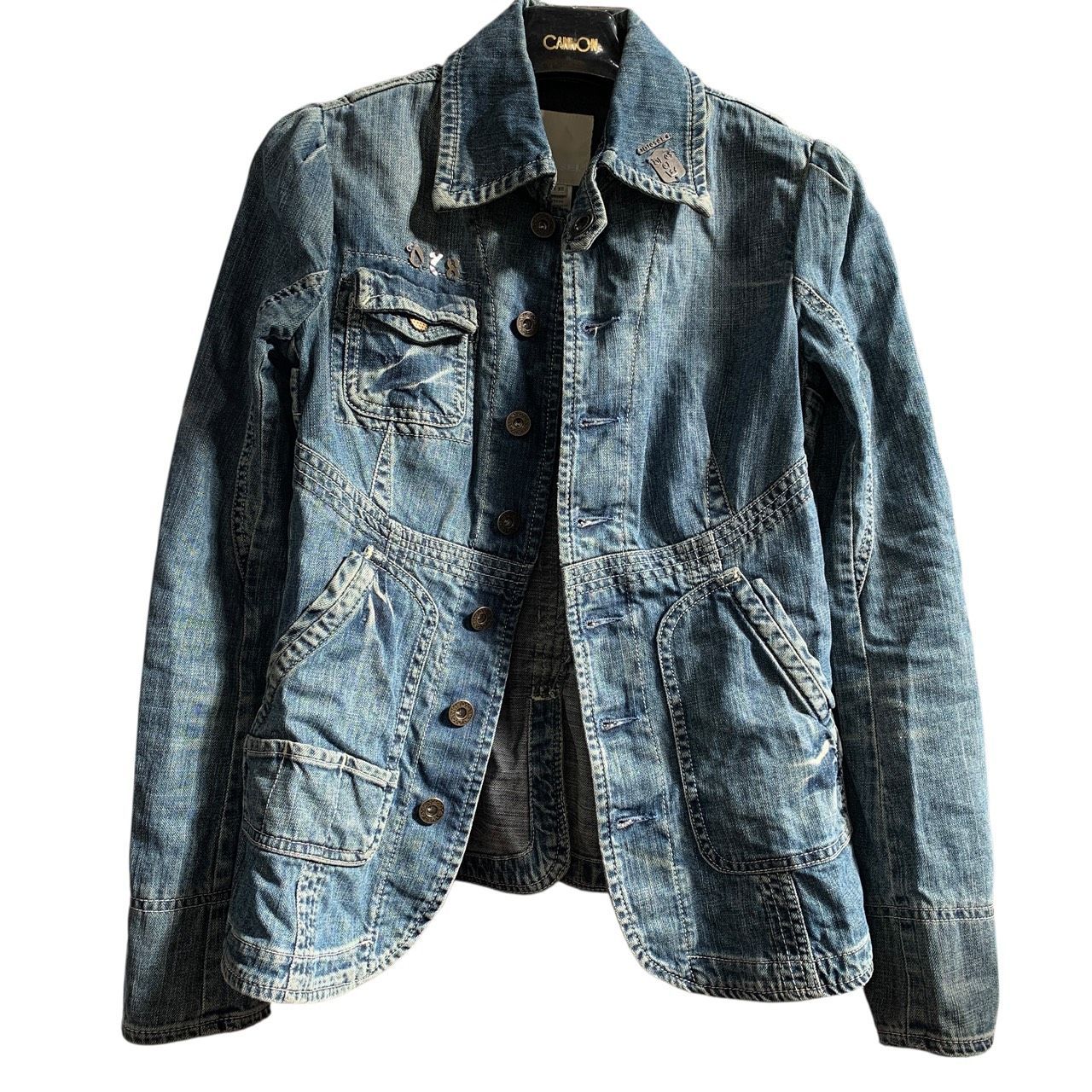 ♪3331 DIESEL ディーゼル デニムジャケット XSサイズ 中古 93243 