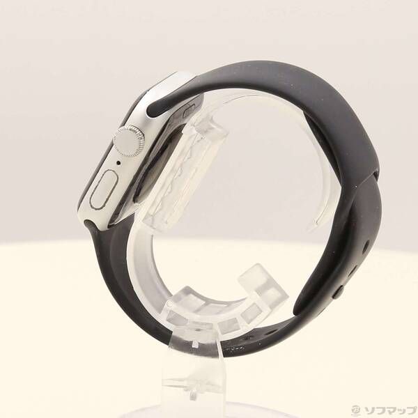 〔 品〕 Apple Watch SE 第1世代 GPS 40mm シルバーアルミニウムケース ブラックスポーツバンド 348