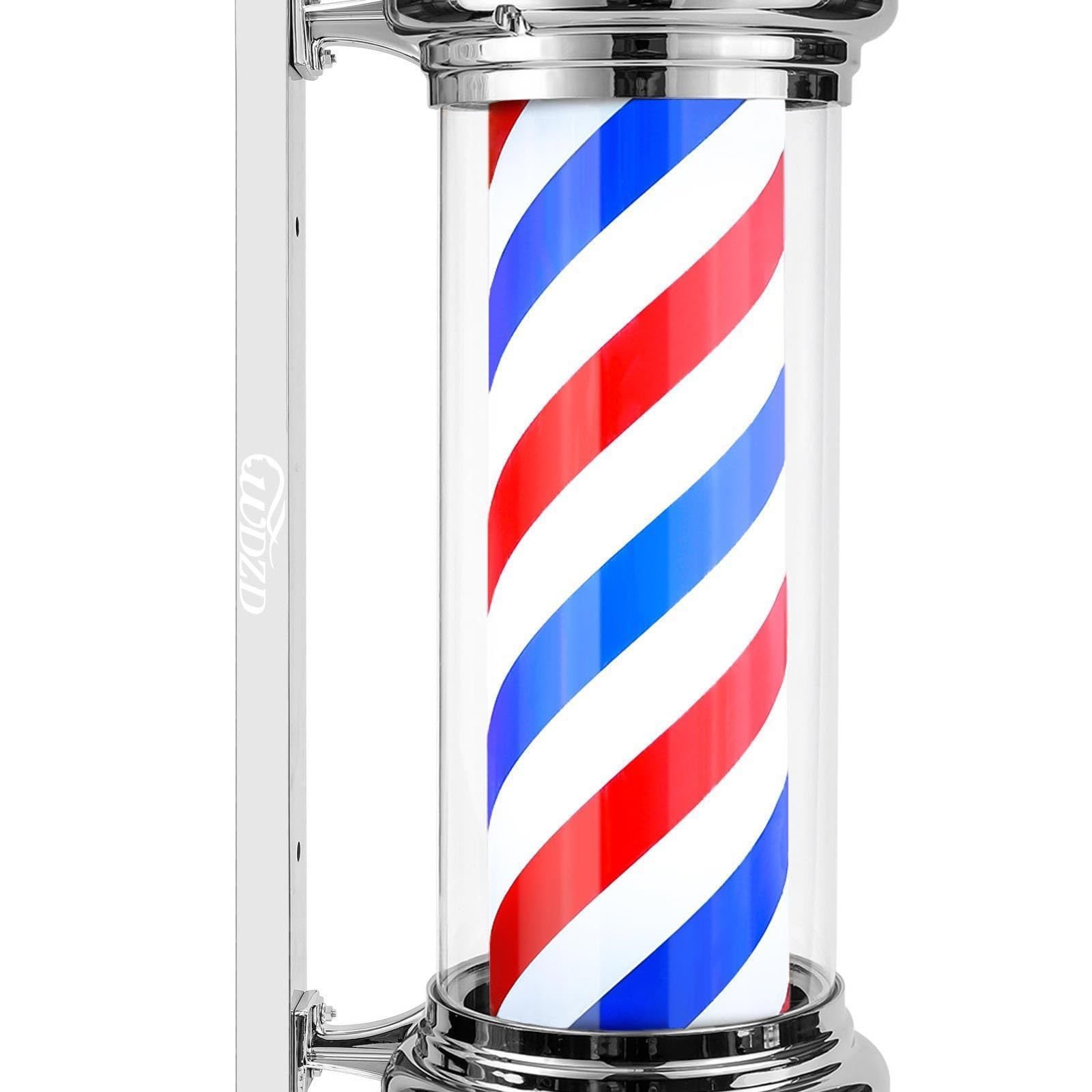 在庫処分 WDZD 73 cm サインポール 銀ストライプ床屋のマーク 壁掛け式 省エネ SKLAD-KIRPICHA_RU