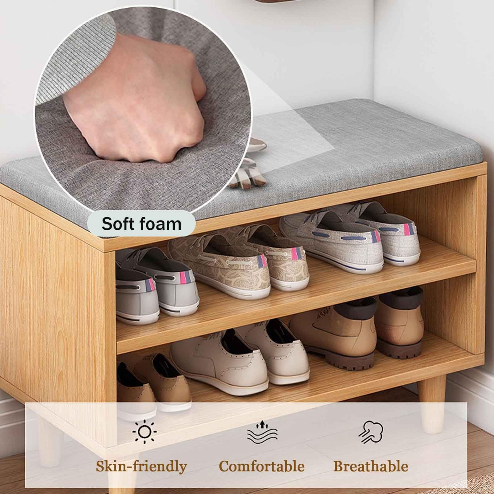 玄関ベンチ シューズラック 収納ベンチ 玄関椅子 玄関収納用ベンチ 収納スツール 靴収納 収納ベンチシューズラック MARWIL-DEMENAGEMENTS_CH