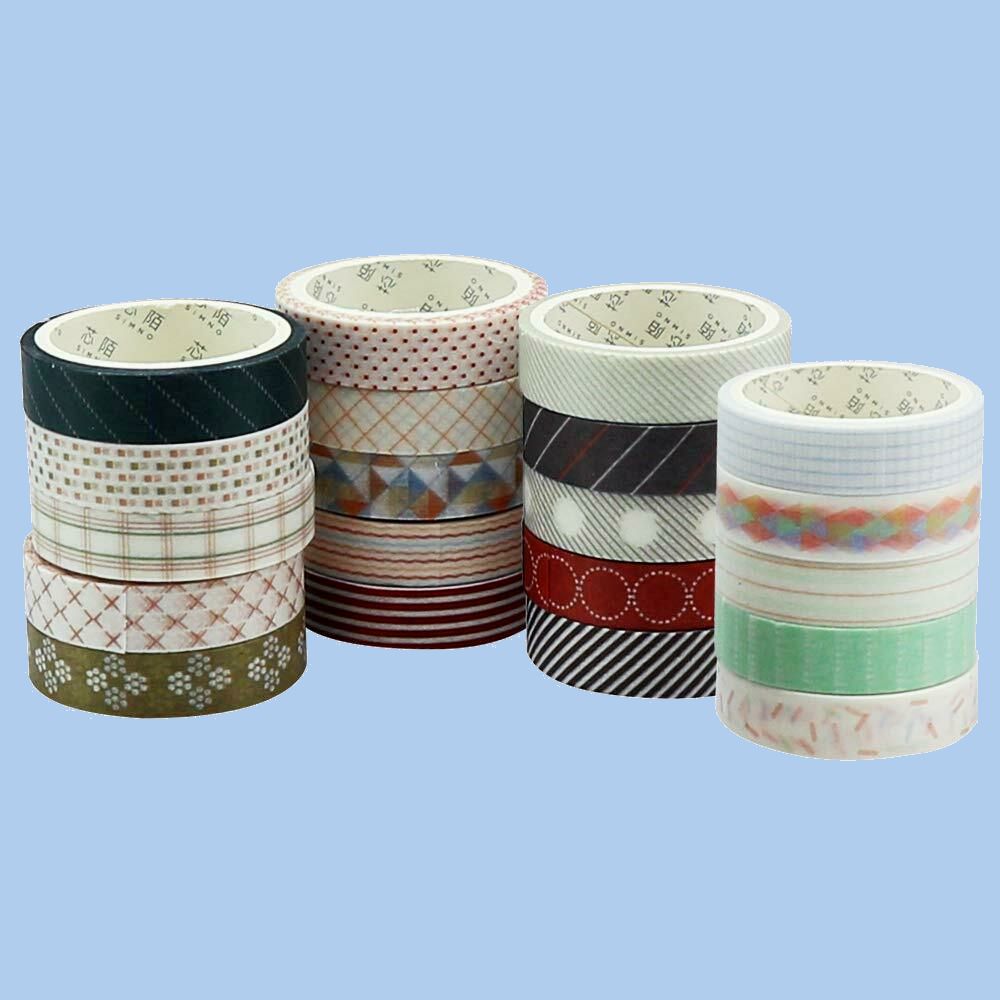 マスキングテープ 柄 可愛い 1cm 20巻 細い マステ 装飾 20種セット