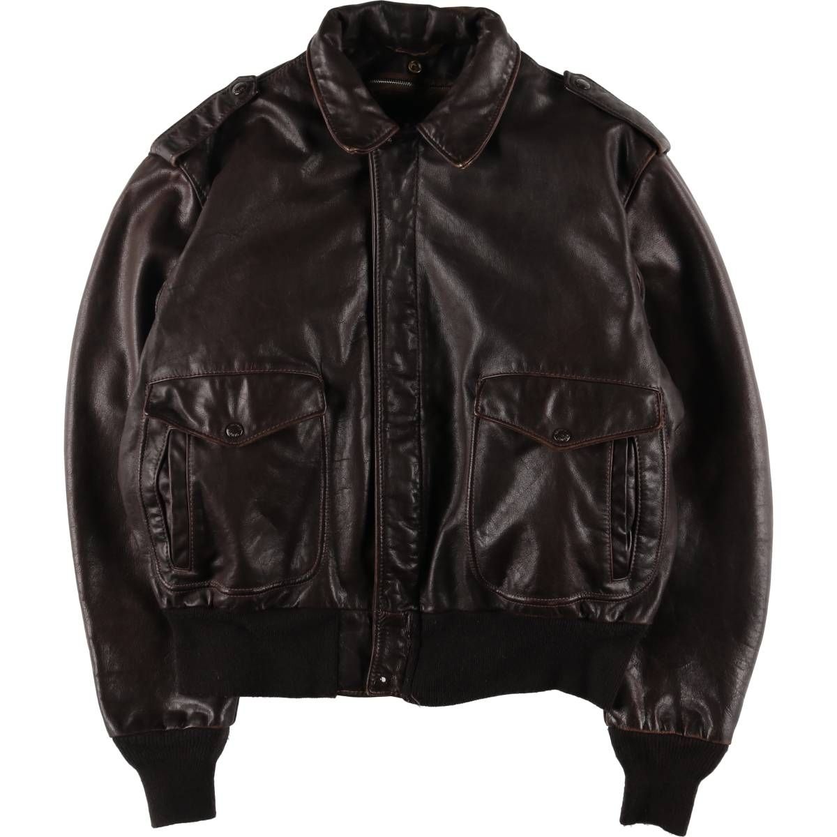 schott レザージャケット　フライトジャケット 古着 ショット SCHOTT A-2タイプ レザーフライトジャケット USA製
