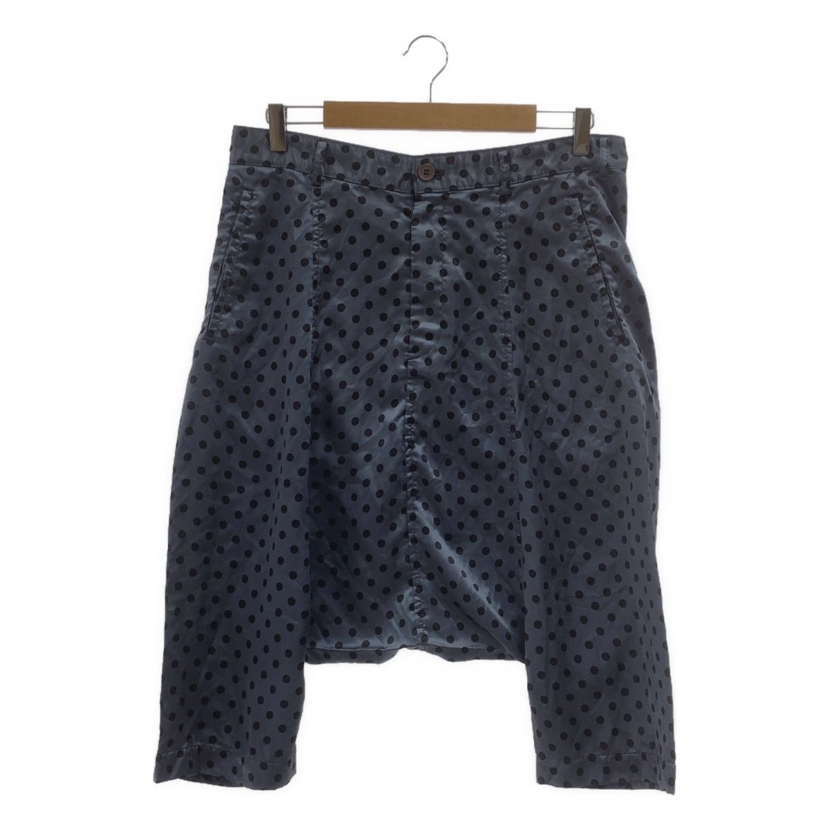 COMME des GARCONS コムデギャルソン 2013SS ポリエステル 製品加工 ドット サルエル ショートパンツ ショーツ M ネイビー ブラック レディース