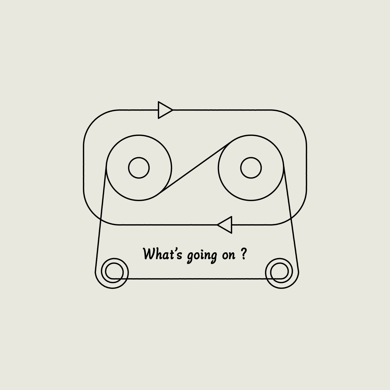 グラフィックTシャツ　What's going on White