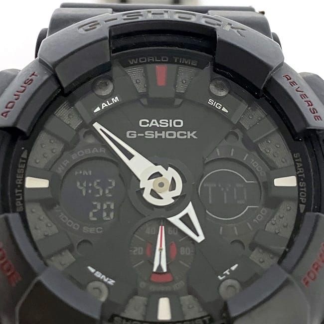 カシオ 腕時計 Ｇ-Shock ブラック GA-120 時計 メンズ ラバー - フリマ