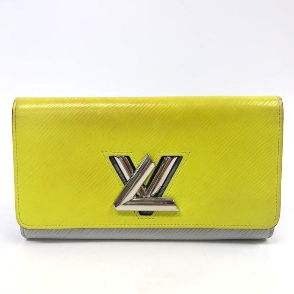5%OFF フォロワークーポン LOUIS VUITTON ルイヴィトン ポルトフォイユ ツイスト エピ 長財布 イエロー系 レディース